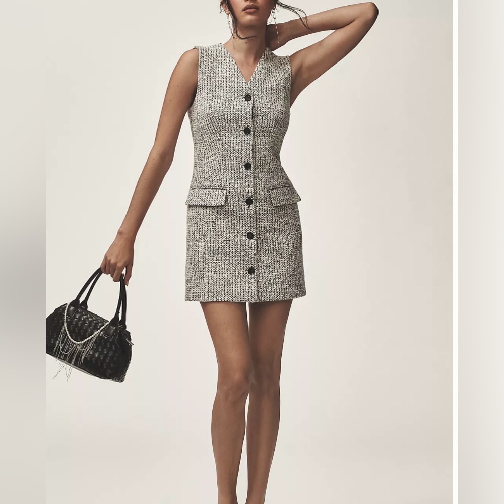 Theory Tweed Blazer Minidress